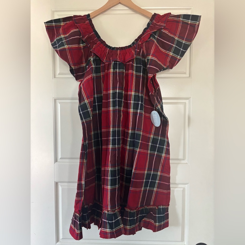 Hill House Home Cordelia Dress - Red Tartan - Picture 2 of 4